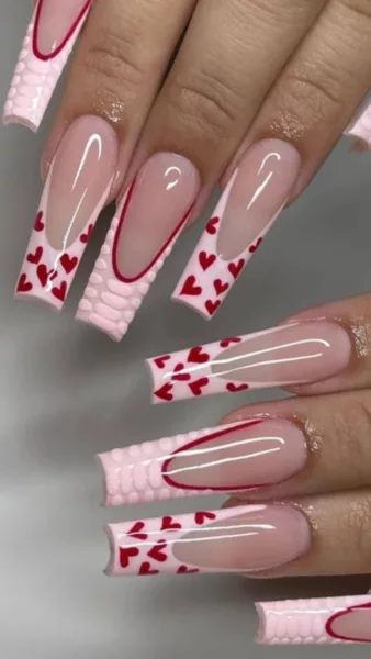 65 Pretty Valentines Nails Ideas, Art + Designs to Copy Now Pretty Valentines Nails Ideas, Art + Designs to Copy Now
