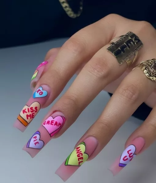 65 Pretty Valentines Nails Ideas, Art + Designs to Copy Now Pretty Valentines Nails Ideas, Art + Designs to Copy Now