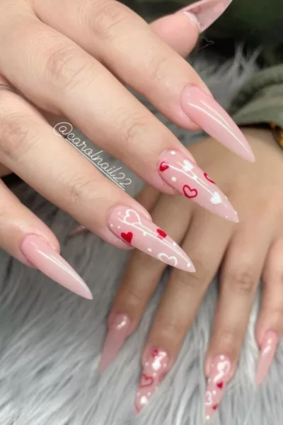 65 Pretty Valentines Nails Ideas, Art + Designs to Copy Now Pretty Valentines Nails Ideas, Art + Designs to Copy Now