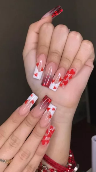 65 Pretty Valentines Nails Ideas, Art + Designs to Copy Now Pretty Valentines Nails Ideas, Art + Designs to Copy Now