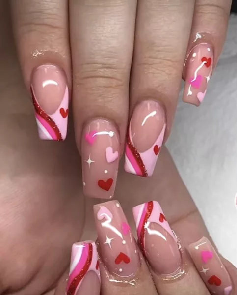 65 Pretty Valentines Nails Ideas, Art + Designs to Copy Now Pretty Valentines Nails Ideas, Art + Designs to Copy Now