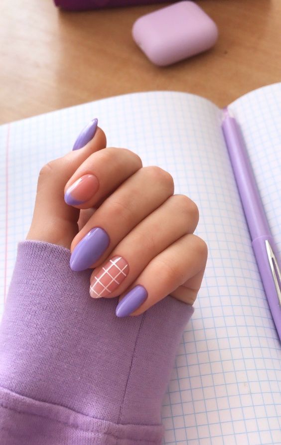 Featured image of post View 12 Cute Short Purple Acrylic Nails