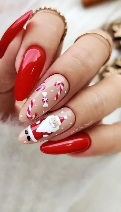 Santa Christmas Nails | Travel Beauty Blog