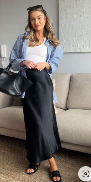 13 Cool Ways to Wear a Satin Skirt