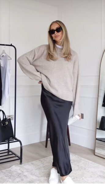 13 Cool Ways to Wear a Satin Skirt