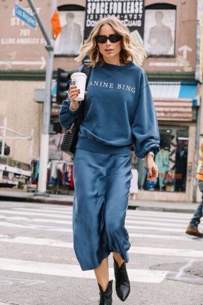 13 Cool Ways to Wear a Satin Skirt