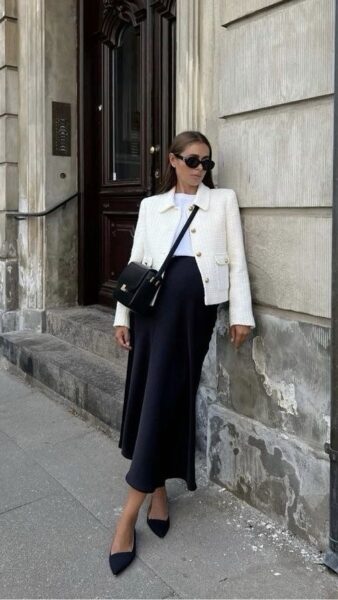 13 Cool Ways to Wear a Satin Skirt