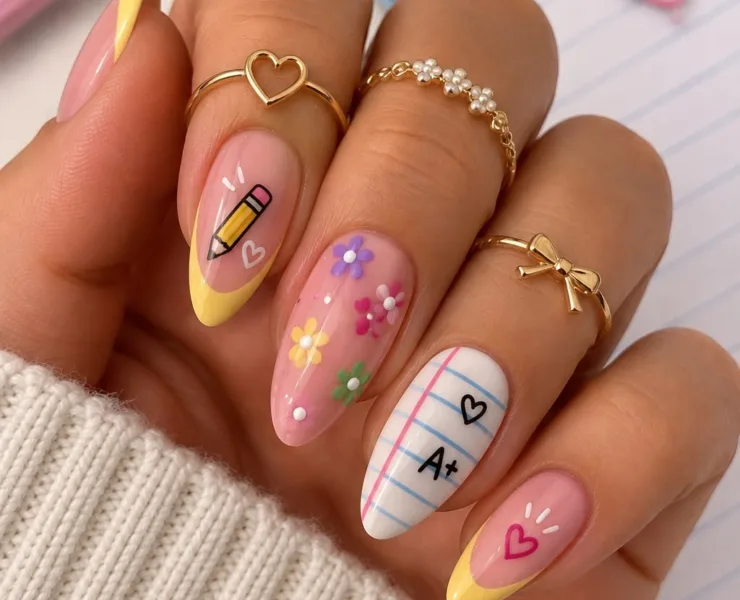 Back to School Nail Ideas That Are Too Cute for Class | Travel Beauty Blog