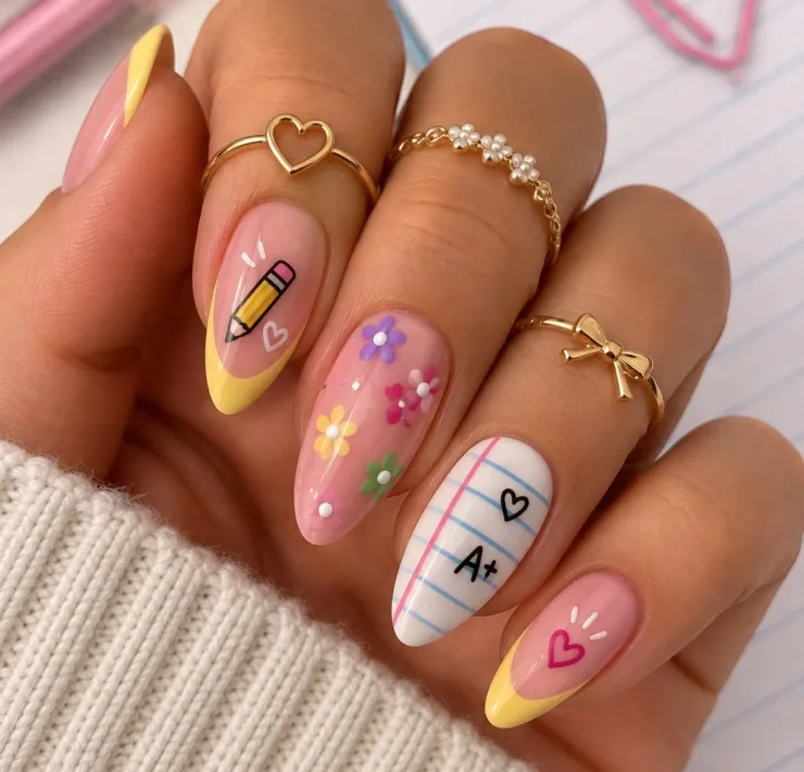 Back to School Nail Ideas That Are Too Cute for Class | Travel Beauty Blog